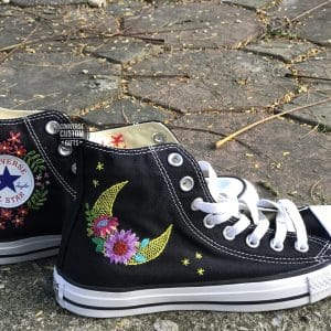 Converse custom floral embroidery – Custom Embroidered Converse – Custom converse Chuck Taylor 70 embroidered Flowers Embroidered Shoes