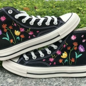 Custom converse Chuck Taylor 70 embroidered Flowers – Converse custom floral embroidery – Converse custom floral embroidery – Chuck Taylor Converse Women’s Embroidered Shoes