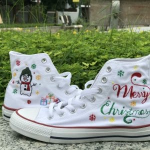 Wedding Shoes / Wedding Converse / Bridal Sneakers / Wedding Custom Converse Embroidered Shoes